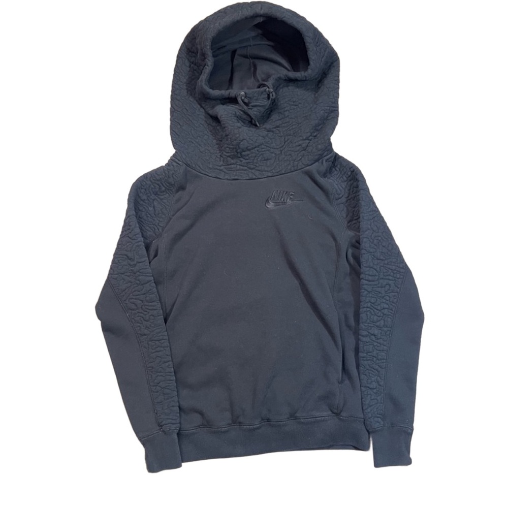 Nike Tunnel Neck Hooded Sweatshirt S Sweater Black Womens